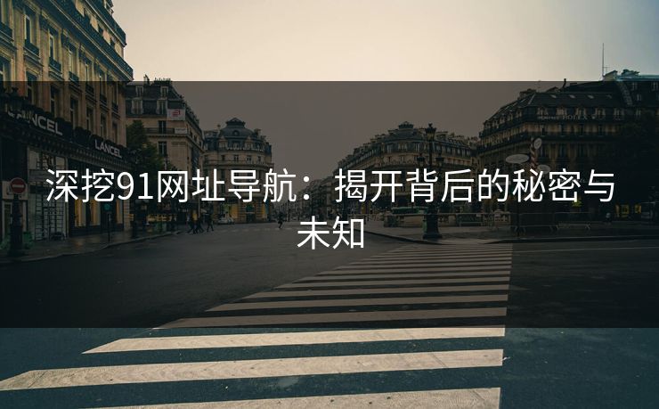 深挖91网址导航:揭开背后的秘密与未知 深挖91网址导航:揭开背后的秘密与未知